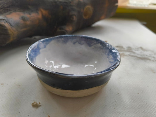 Paloma - tapaskommetje met blauwe en bruine afwerking