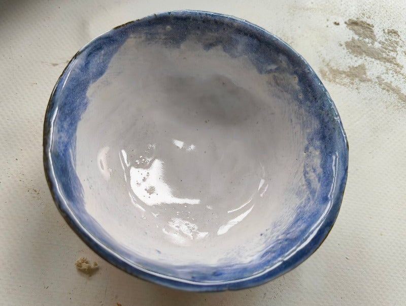 Paloma - tapaskommetje met blauwe en bruine afwerking