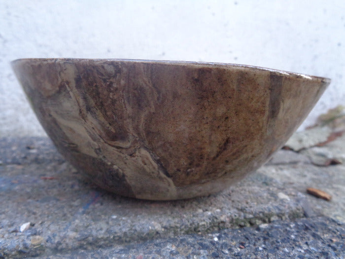 Nand - bowl in chocolademarmering