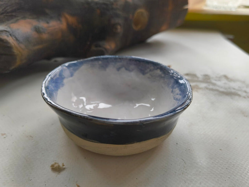 Paloma - tapaskommetje met blauwe en bruine afwerking