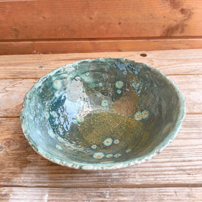 Nand - grijze bowl met groene afwerking