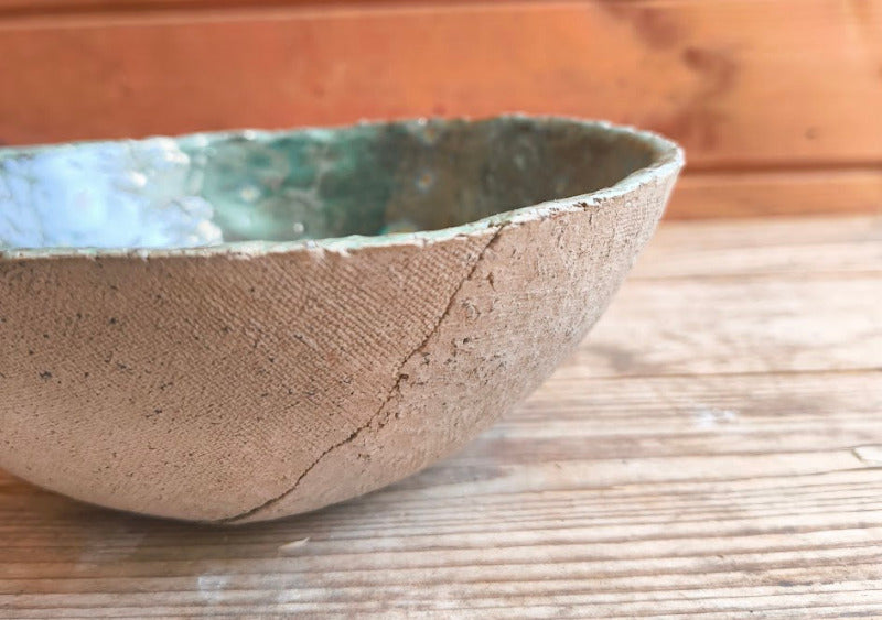 Nand - grijze bowl met groene afwerking