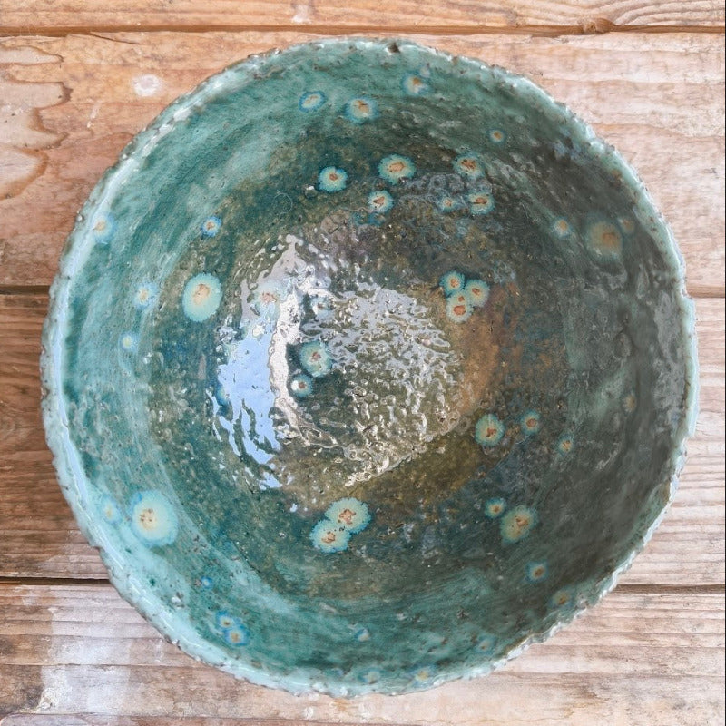 Nand - grijze bowl met groene afwerking