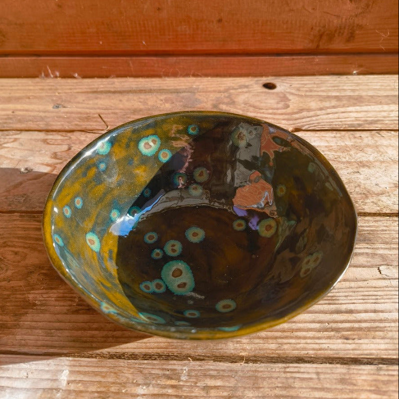 Nand - terracota bowl met groene afwerking