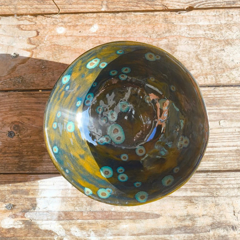 Nand - terracota bowl met groene afwerking